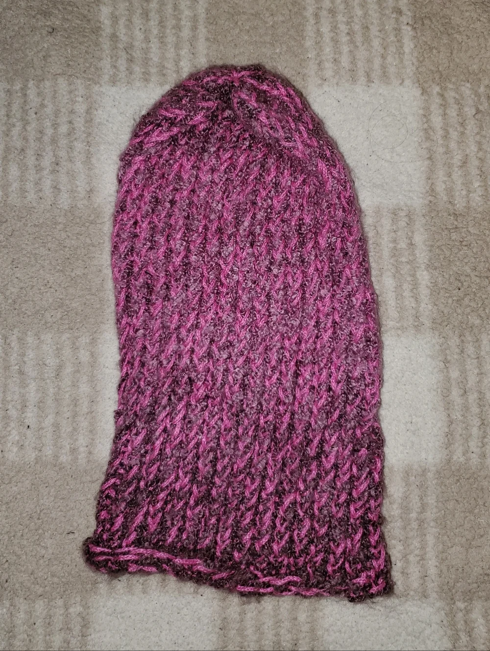 5 for $25 | Handmade Loose Knit Pink and Mauve Beanie